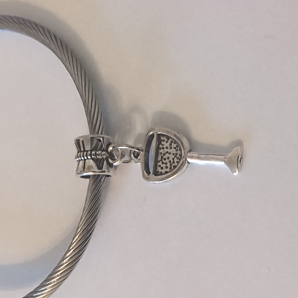 Silver Margarita‎ / Wine Dangle Charm for Pandora Style Bracelet